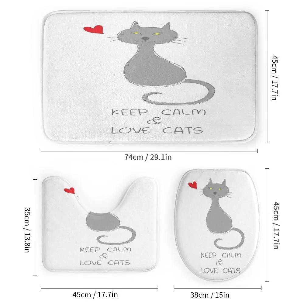 Grey Cat Red Heart — Detail 1