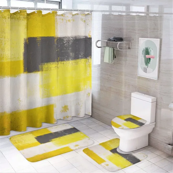Grunge Brushstrokes on a shower curtain