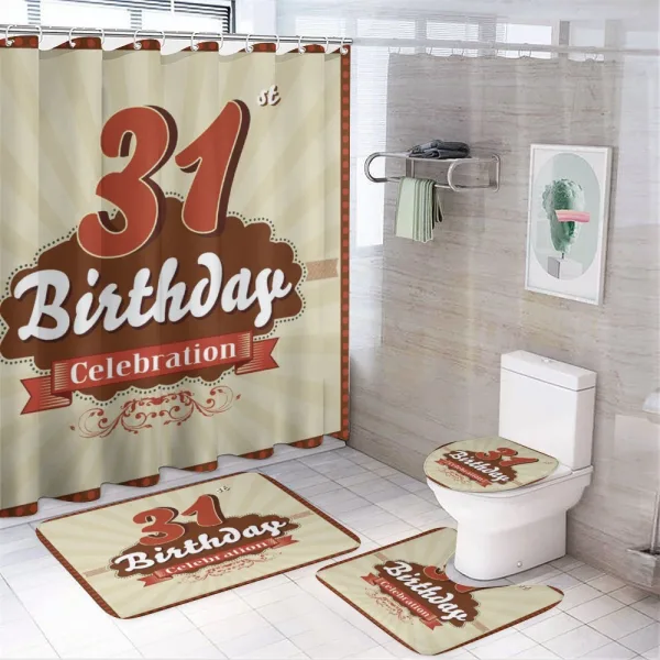 Happy Event Occasion on a shower curtain