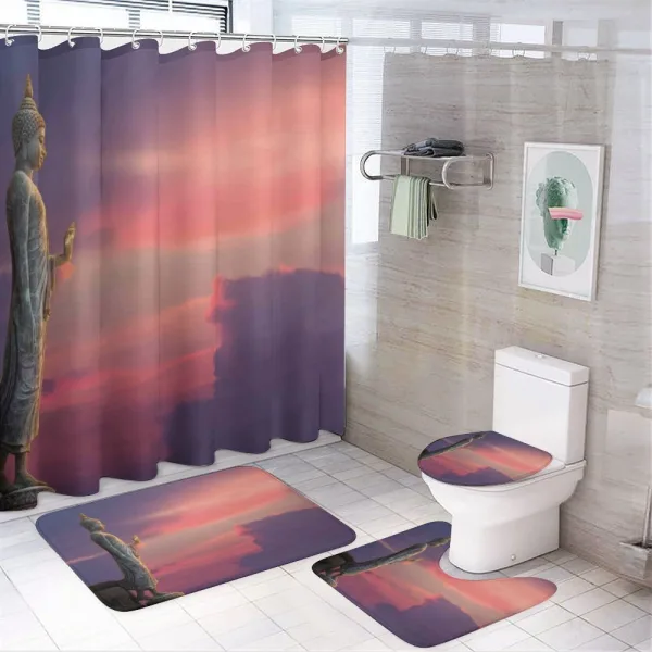 Magical Sunset Scene on a shower curtain