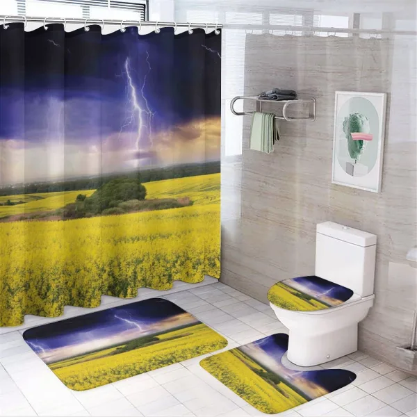 Majestic Storm Meadow on a shower curtain