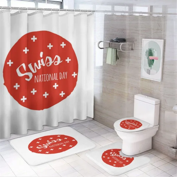 National Day Monochrome on a shower curtain