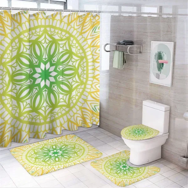 Sketch Flower Bloom on a shower curtain