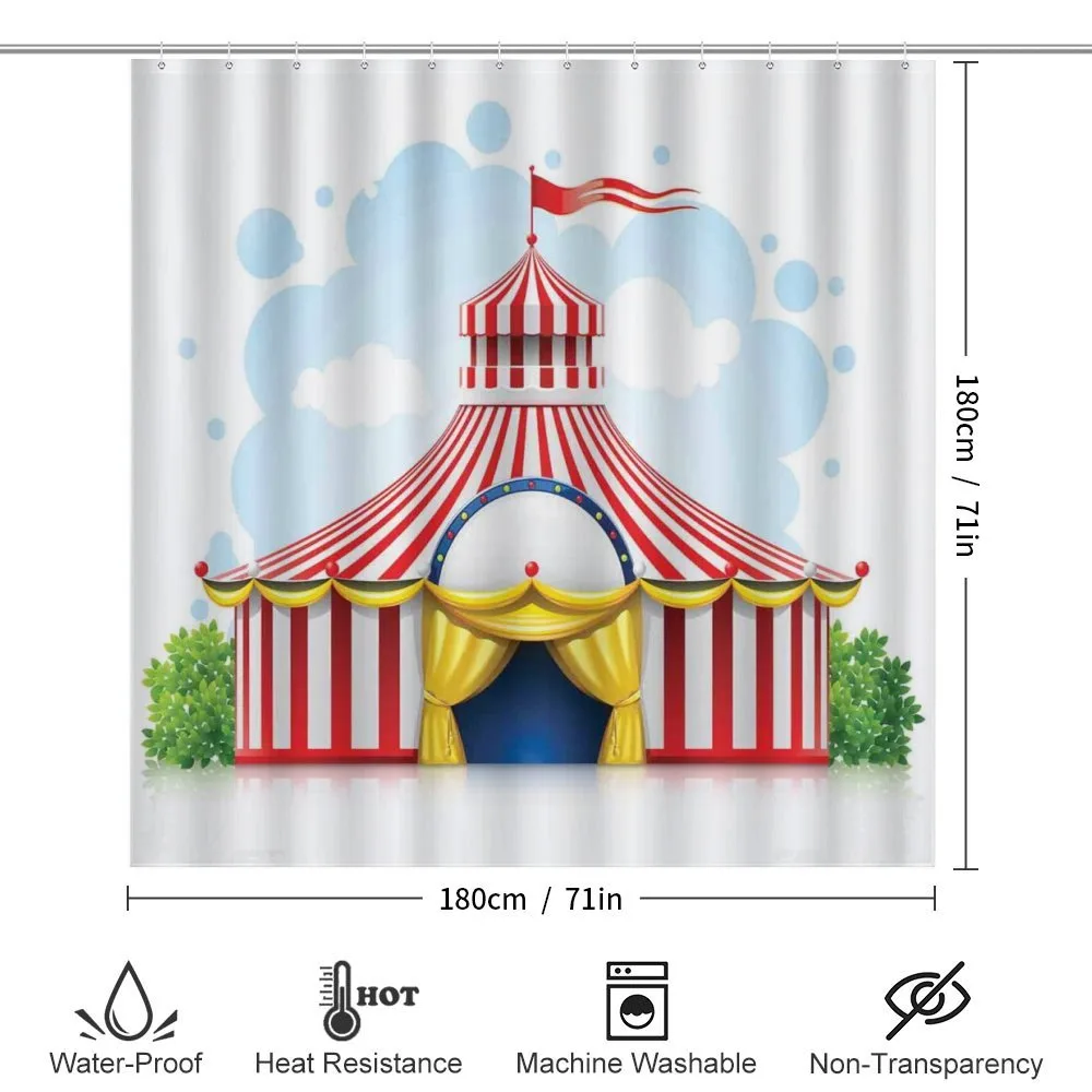 Striped Tent with Flag — Detail 2