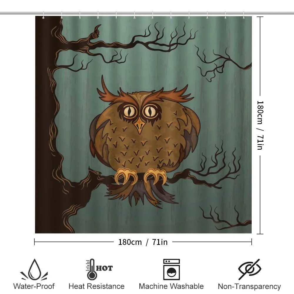 Tired Owl on Oak Tree — Detail 2