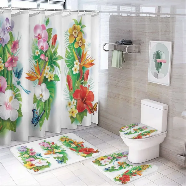 Tropic Christmas on a shower curtain