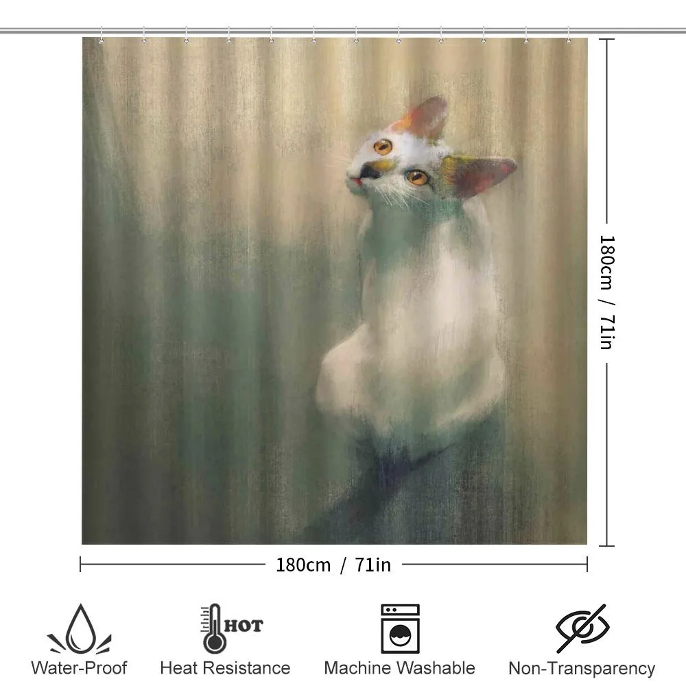 Watercolor Young Kitten — Detail 2
