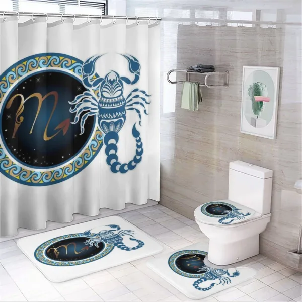 Circle on a shower curtain