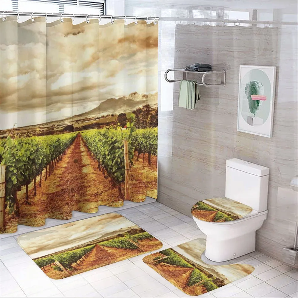 Cloudy Vineyard in Fall — Your design