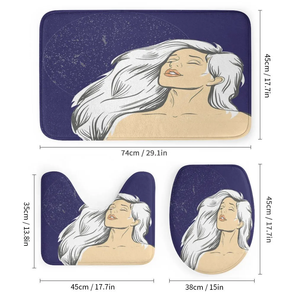 Comic Drawing Woman at Night — Detail 1