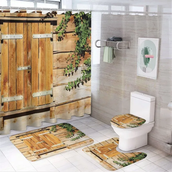 Countryside Shutters on a shower curtain