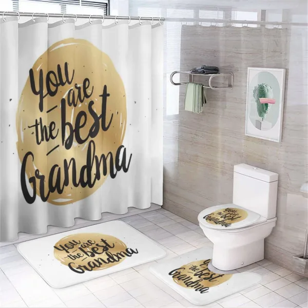 Doodle Style Circular Motif on a shower curtain