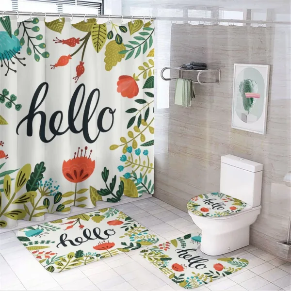 Flourishing Summer Flora on a shower curtain