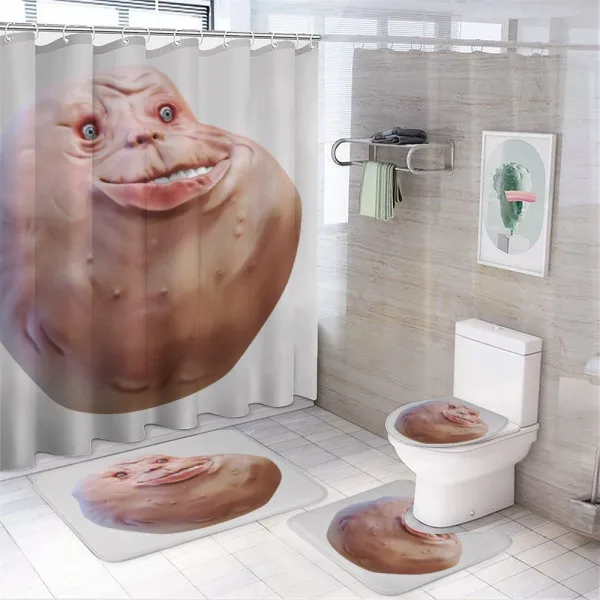 Forever Alone Rage Face on a shower curtain