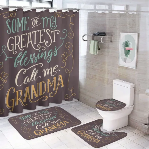 Greatest Words on a shower curtain