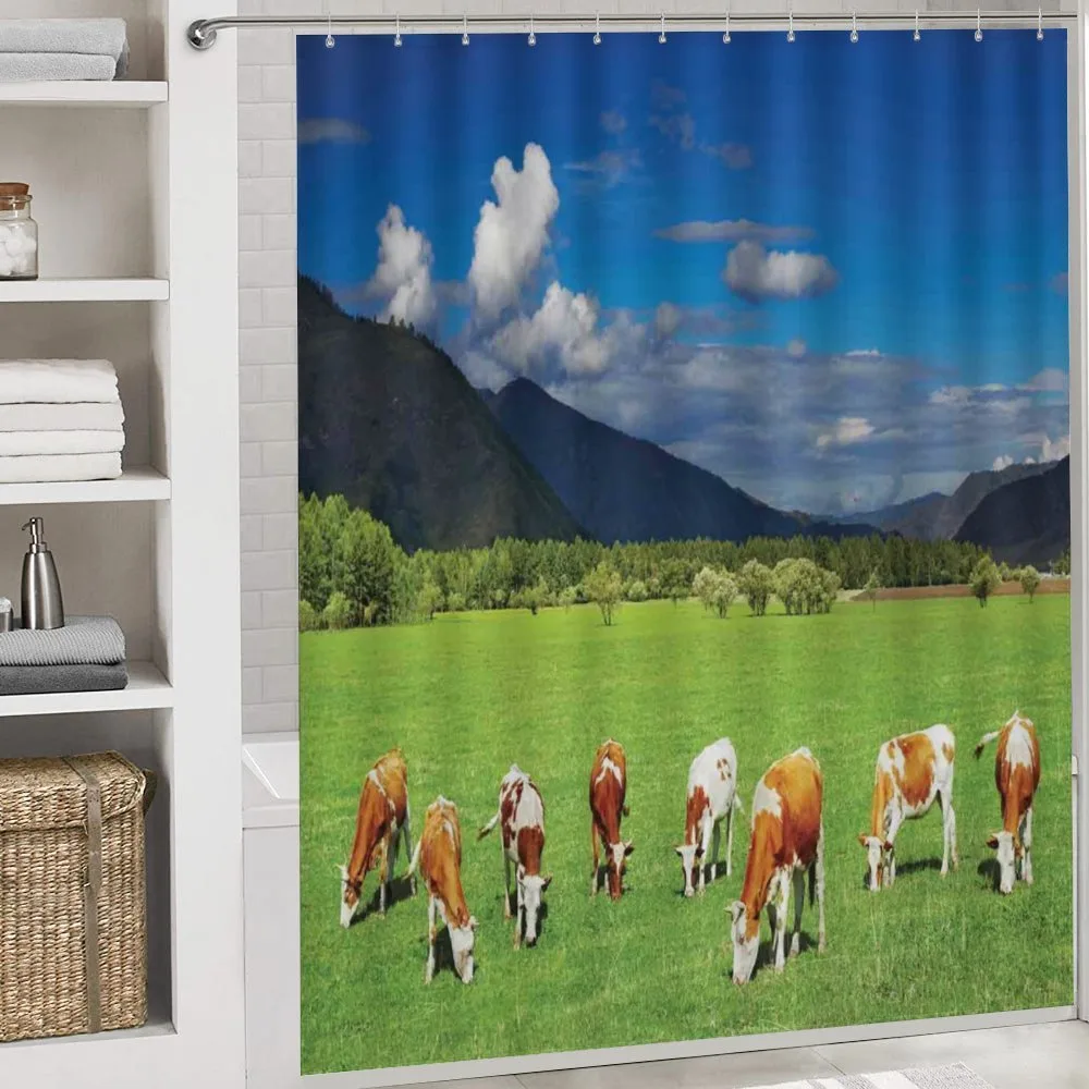 Mountains Grazing Cows — Detail 4
