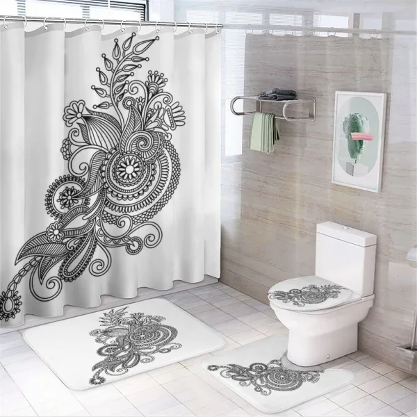 Ornamental Culture Artwork on a shower curtain
