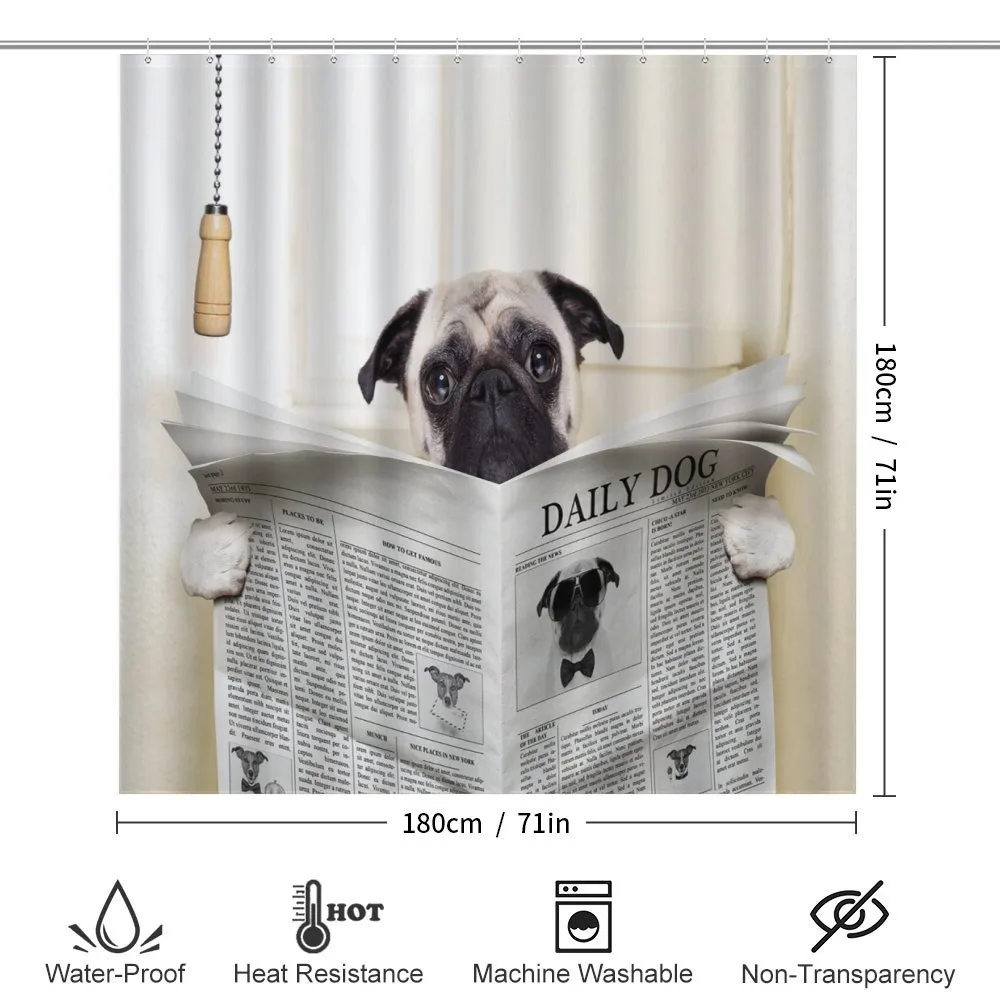 Puppy Reading Newspaper — Detail 2