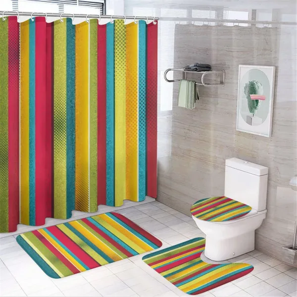 Ragged Stripes on a shower curtain