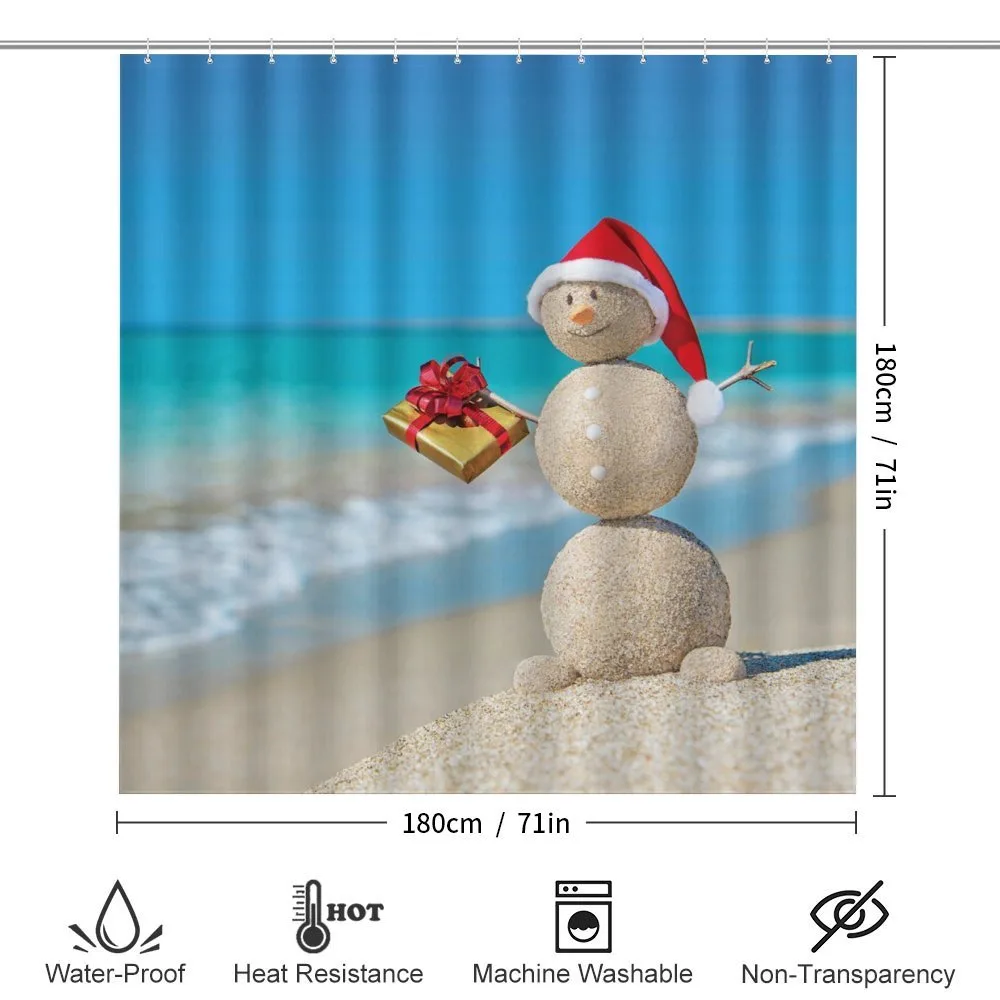 Sand Snowman Santa Hat — Detail 2