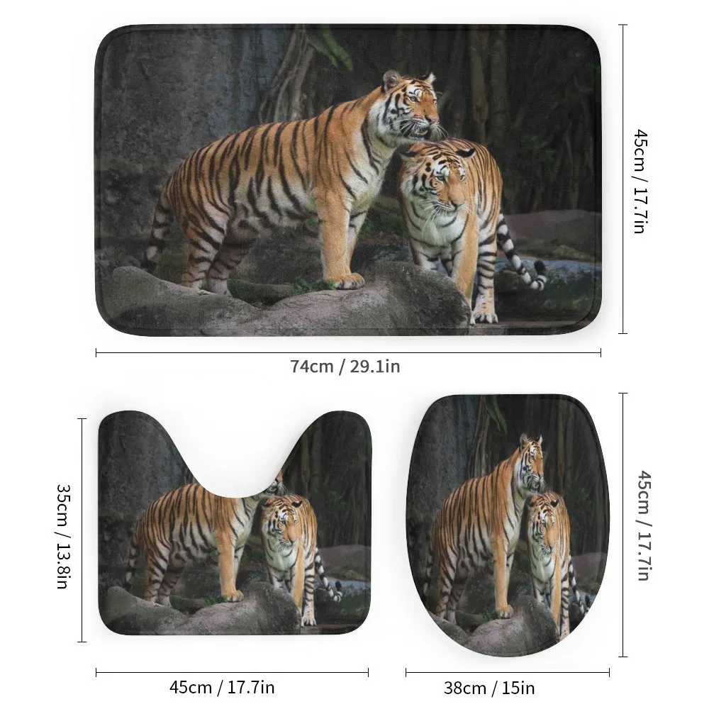 Tiger Couple in Jungle — Detail 1