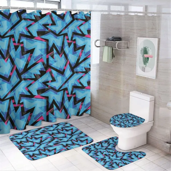 Trippy Neon on a shower curtain