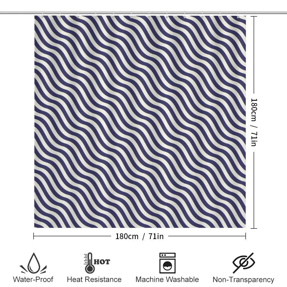 Wavy Stripes Dark Blue — Detail 2