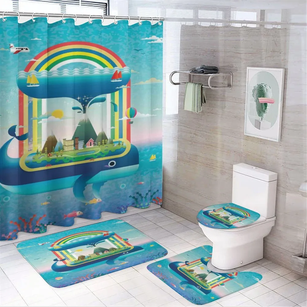 Whale Rainbow Ocean Art — Your design