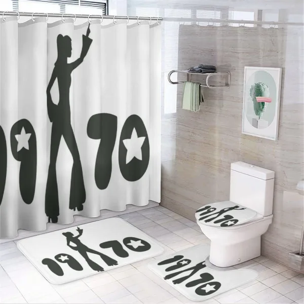 70s Woman Retro on a shower curtain