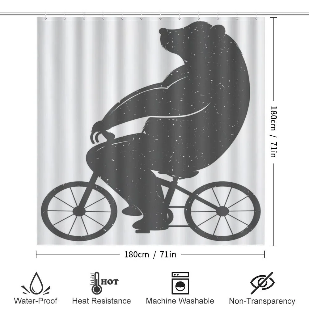 Bike Humor Hipster Bear — Detail 2
