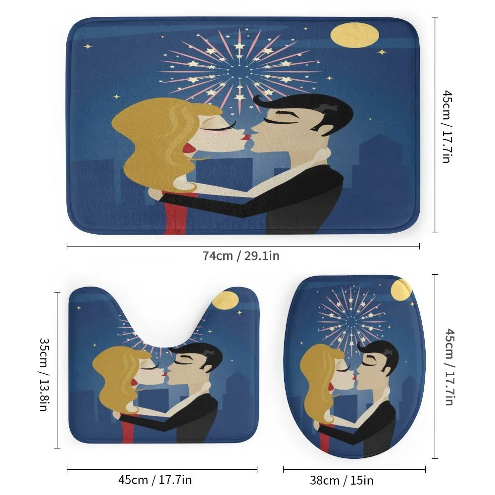 Couple Fireworks at Night — Detail 1