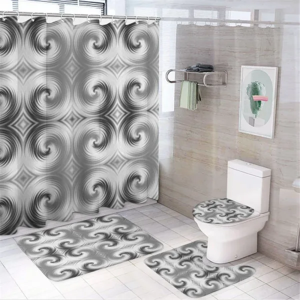 Hallucinating Spirals on a shower curtain