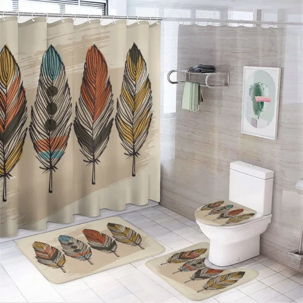 Hand Drawn Quills Native on a shower curtain