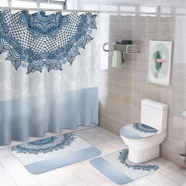 Lace Details on a shower curtain