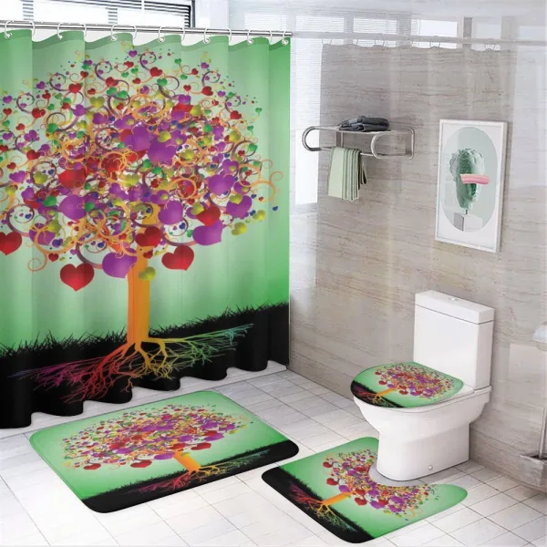 Magic Love Tree Heart on a shower curtain