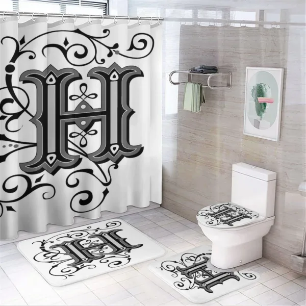 Monastery Artwork H on a shower curtain