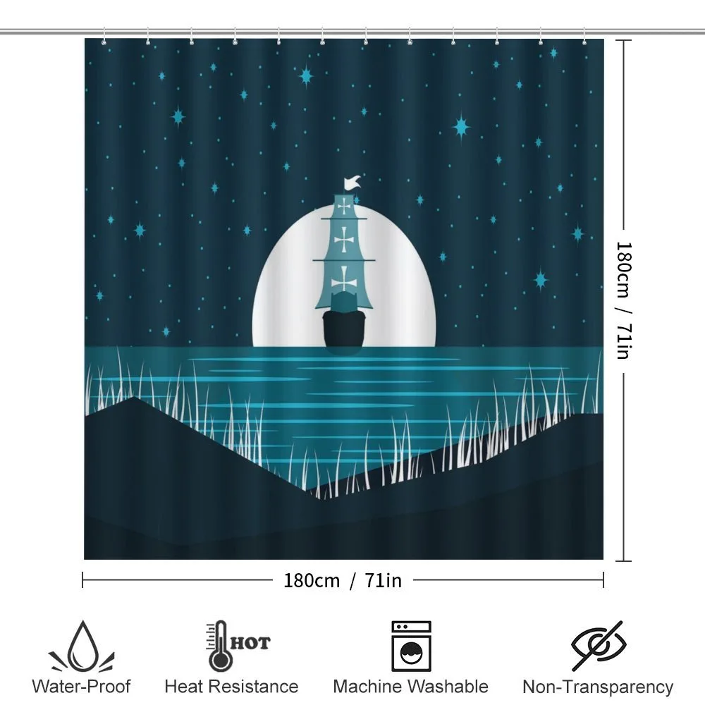 Moonlight on Water Ship — Detail 2