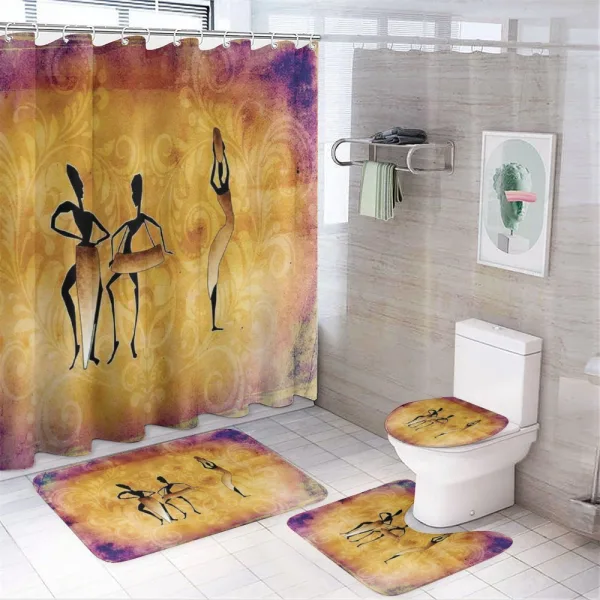 Native Women Dancing on a shower curtain