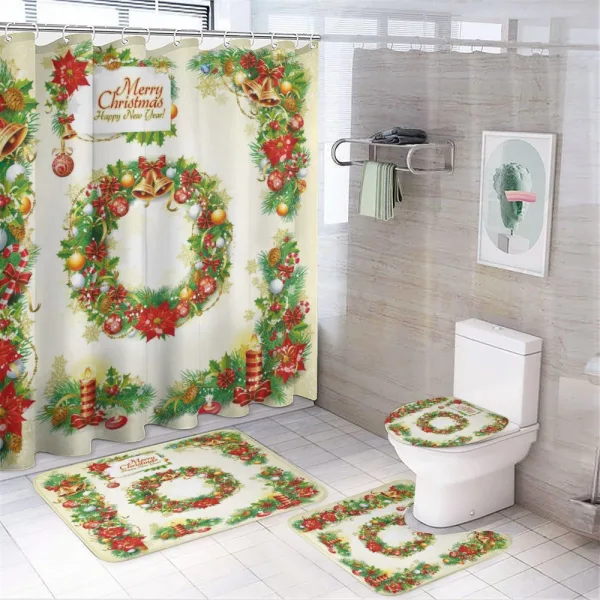 Nostalgic Celebration on a shower curtain