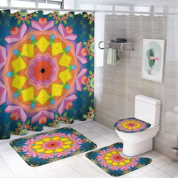 Petals in Vibrant Colors on a shower curtain