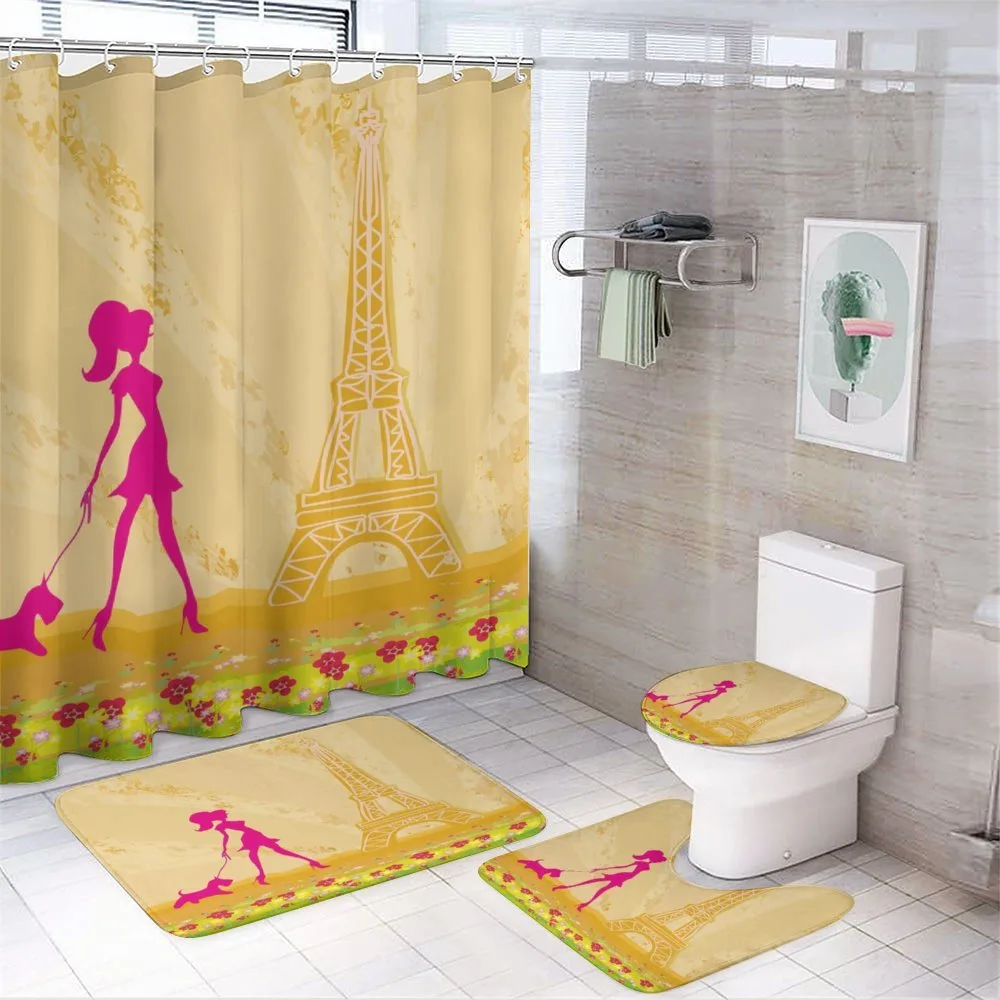 Pink Girl Dog Eiffel — Your design