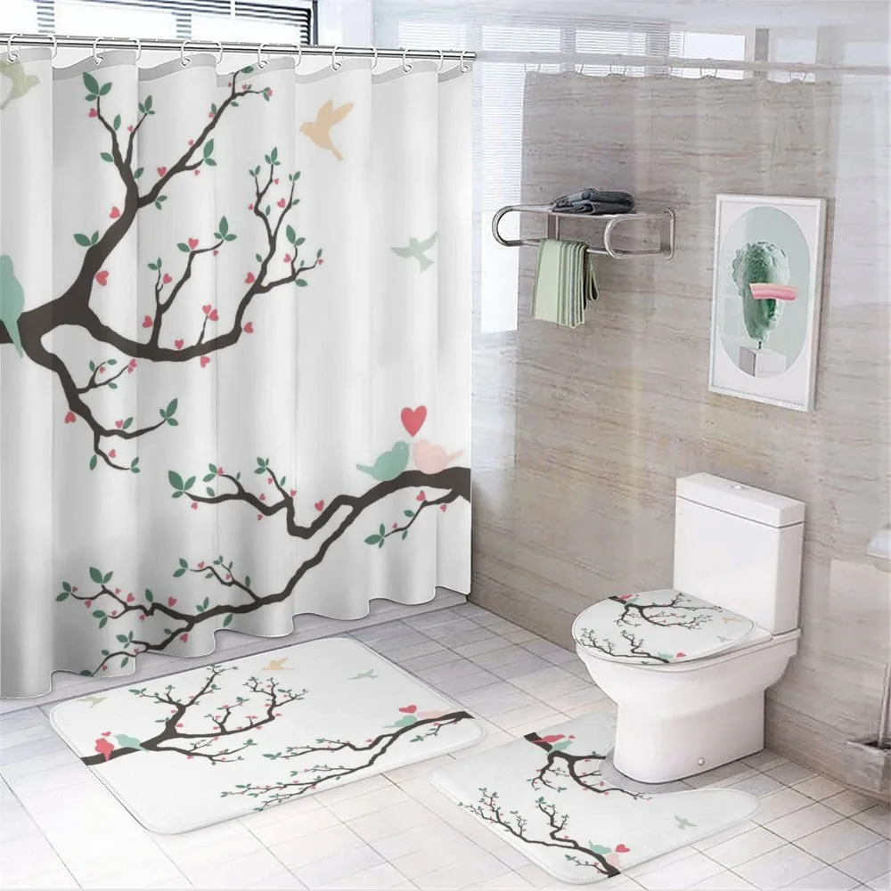 Retro Birds on Tree Branch — Your design