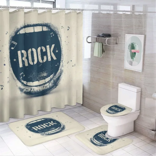Screaming Singer on a shower curtain