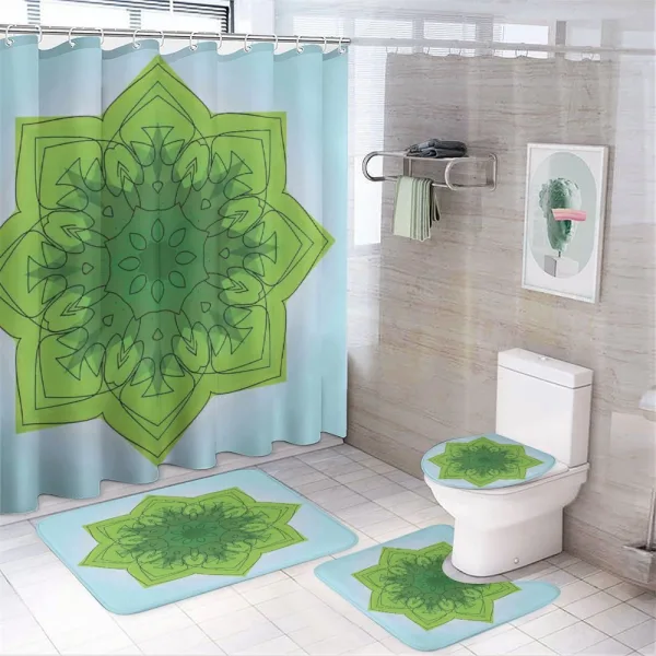 Sketch Flower on a shower curtain