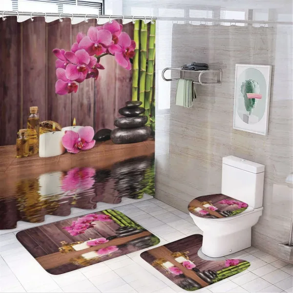Spa Relax Candle Blossom on a shower curtain
