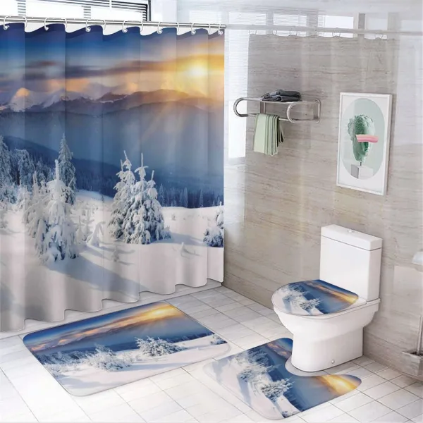 Tops Dramatic Sky Alpine on a shower curtain