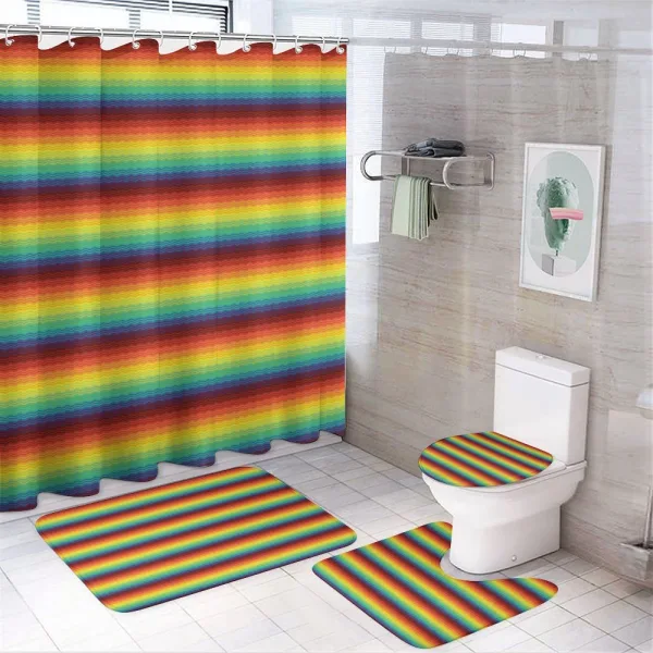 Tribal Culture Zigzags on a shower curtain