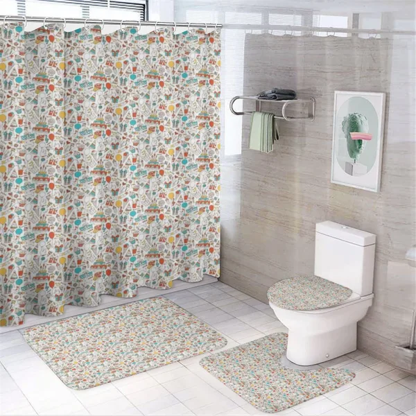 Various Party on a shower curtain