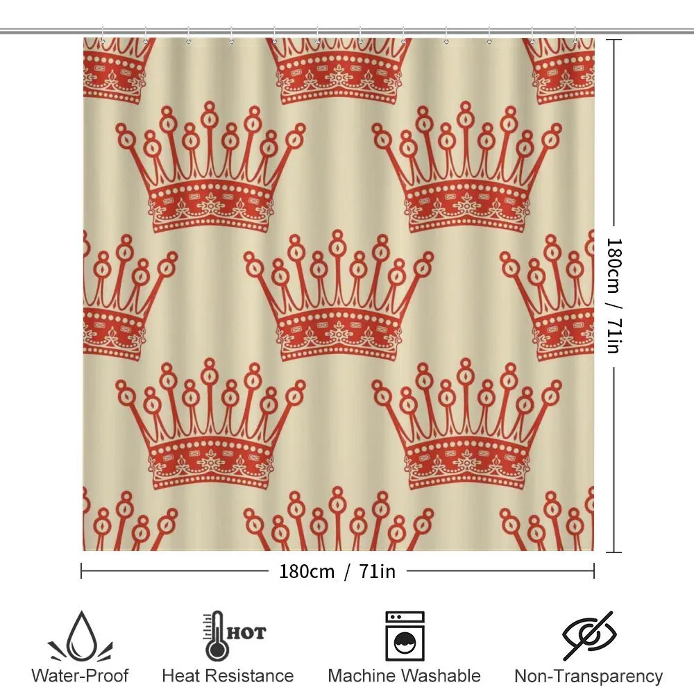 Vintage Red Crown Pattern — Detail 2