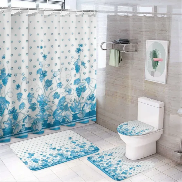Vintage Spotted Motif on a shower curtain